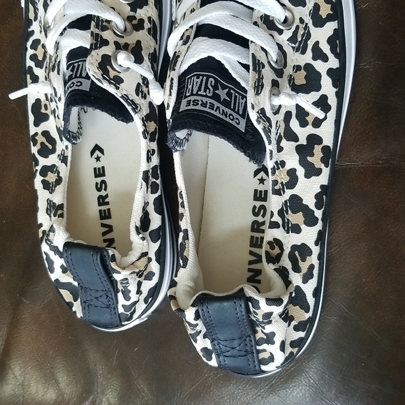 Converse All Star Shoreline Leopard Print Slip-on Sneakers - Picture 3 of 12
